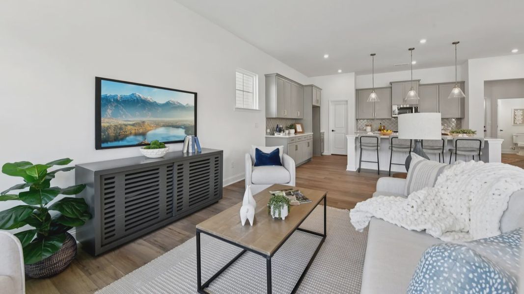 The Brentwood Plan by DRB Homes in The River District, Charlotte NC. - Living Area The Brentwood Plan by DRB Homes in The River District, Charlotte NC. - Living Area