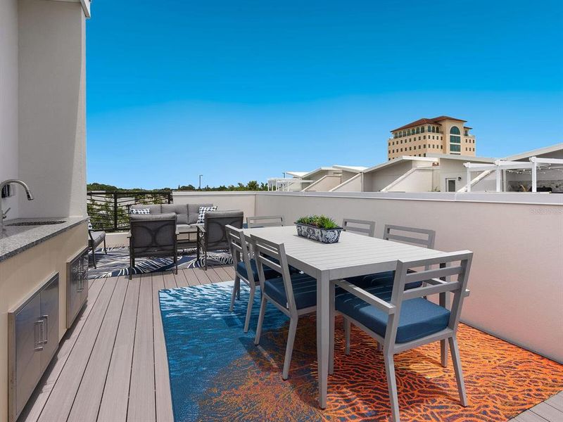 Exterior details and patio area of a home in , Sarasota (Image 22).