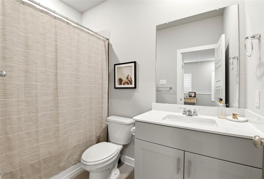Furnished interior view inside a new home in Dunvale Village - Townhome Collection, Houston (Image 15).