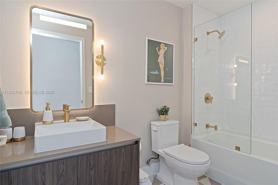 Furnished interior view inside a new home in , Miami (Image 11).