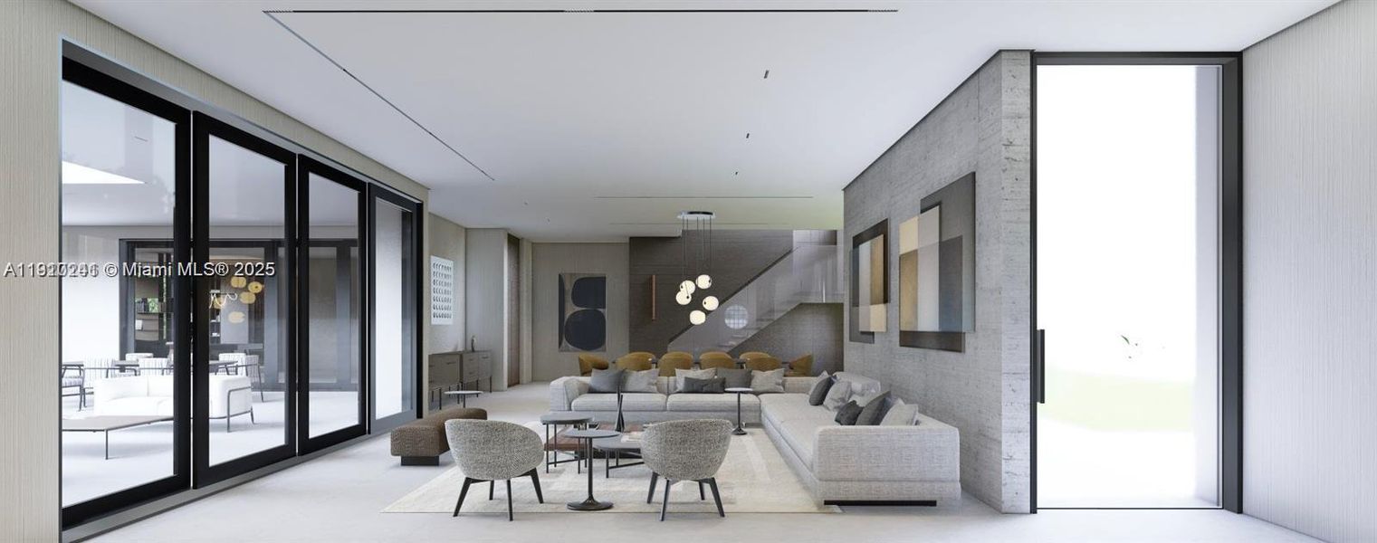 Furnished interior view inside a new home in , Miami (Image 9). Furnished interior view inside a new home in , Miami (Image 9).