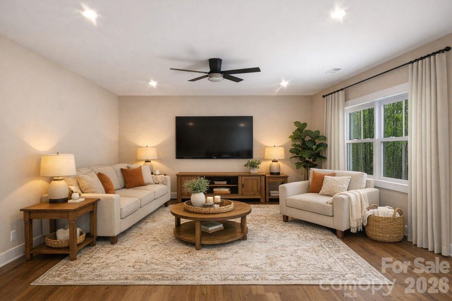Virtually Staged Living Room