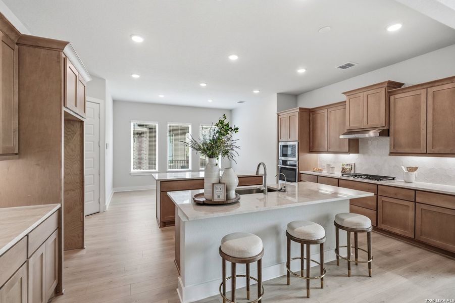 Furnished interior view inside a new home in Potranco Oaks, Castroville (Image 16).