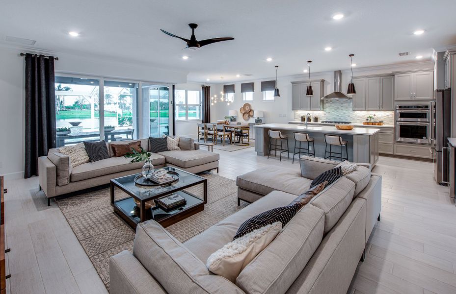 Furnished interior view inside a new home in Del Webb Tradition, Port St. Lucie (Image 6). Furnished interior view inside a new home in Del Webb Tradition, Port St. Lucie (Image 6).
