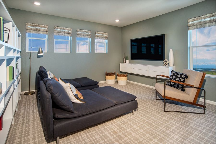 Representative furnished interior of a home built from the 2284 Modeled by KB Home in Painted Prairie, Aurora (Image 4). Representative furnished interior of a home built from the 2284 Modeled by KB Home in Painted Prairie, Aurora (Image 4).