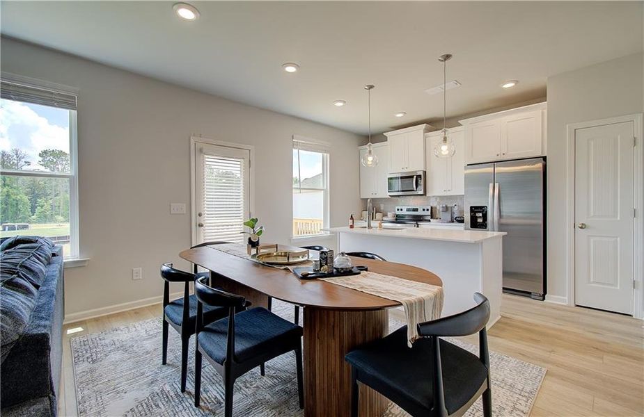 Furnished interior view inside a new home in Enclave at Evergreen, Fairburn (Image 8).