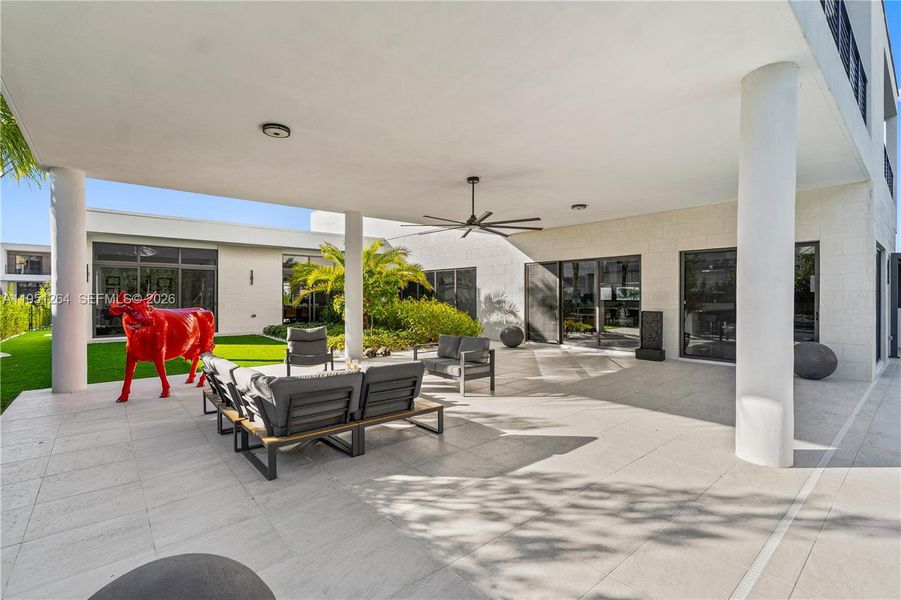 Exterior details and patio area of a home in , Weston (Image 48).