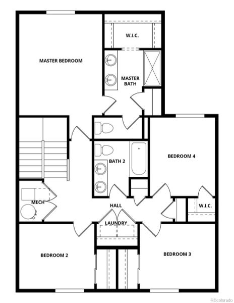 2D floor plan layout of this home in Farmstead, Berthoud, CO (Image 3).
