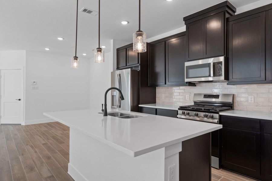 Furnished interior view inside a new home in Meridiana, Iowa Colony (Image 6). Furnished interior view inside a new home in Meridiana, Iowa Colony (Image 6).