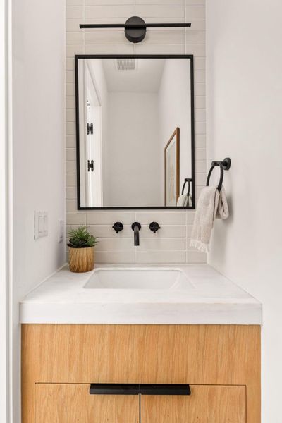 Bathroom featuring vanity