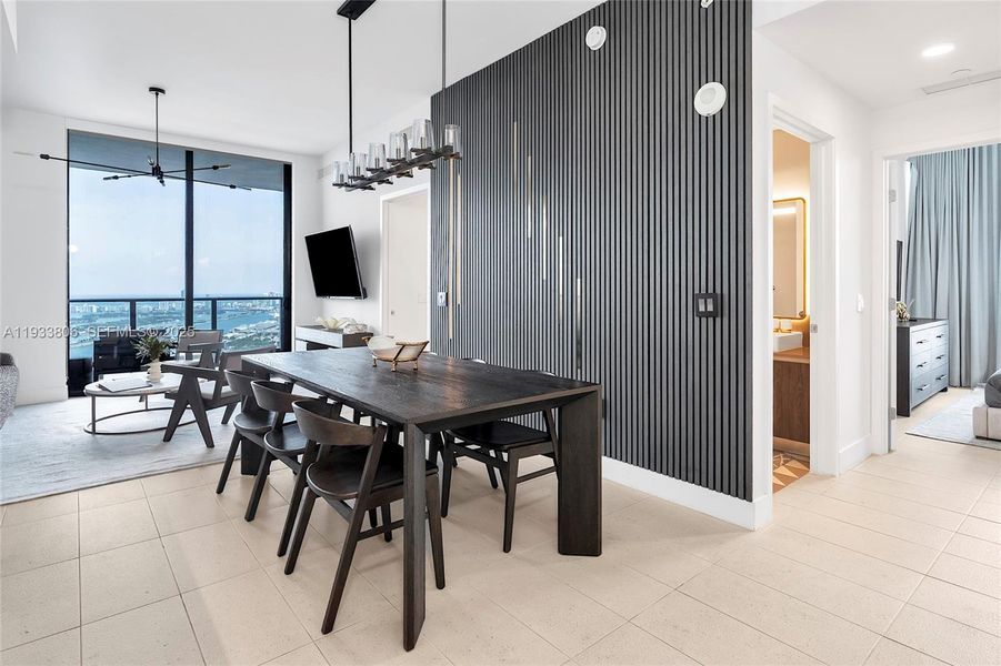 Furnished interior view inside a new home in , Miami (Image 18).