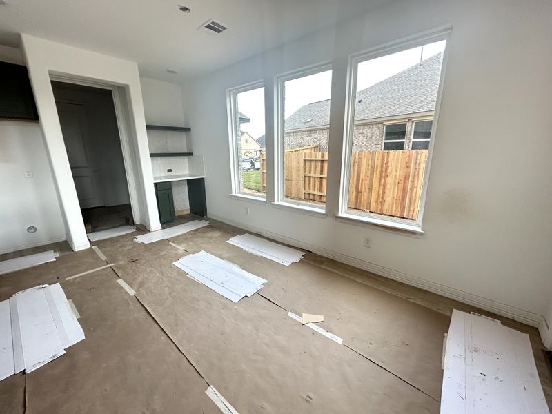 Construction progress - dining area