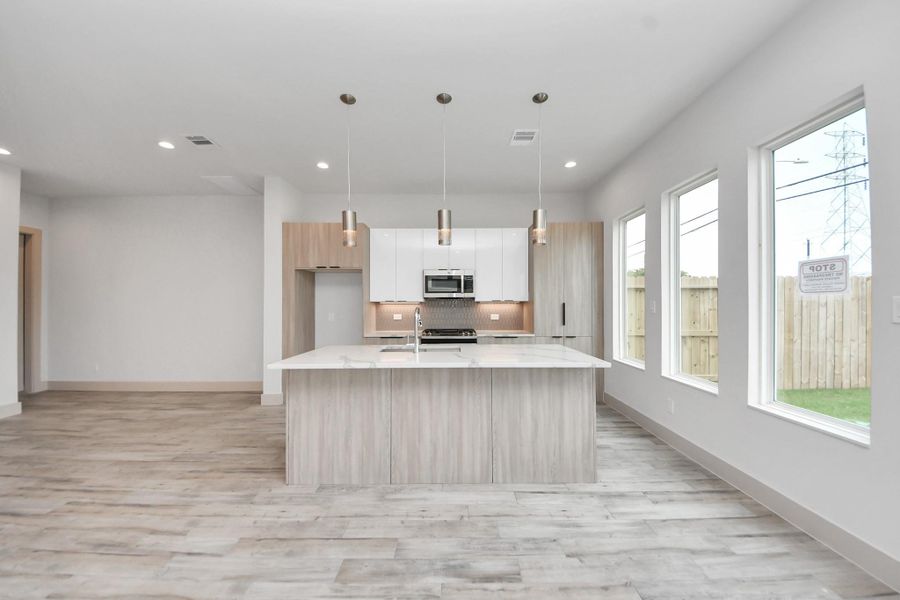 Furnished interior view inside a new home in Agua, Houston (Image 5). Furnished interior view inside a new home in Agua, Houston (Image 5).
