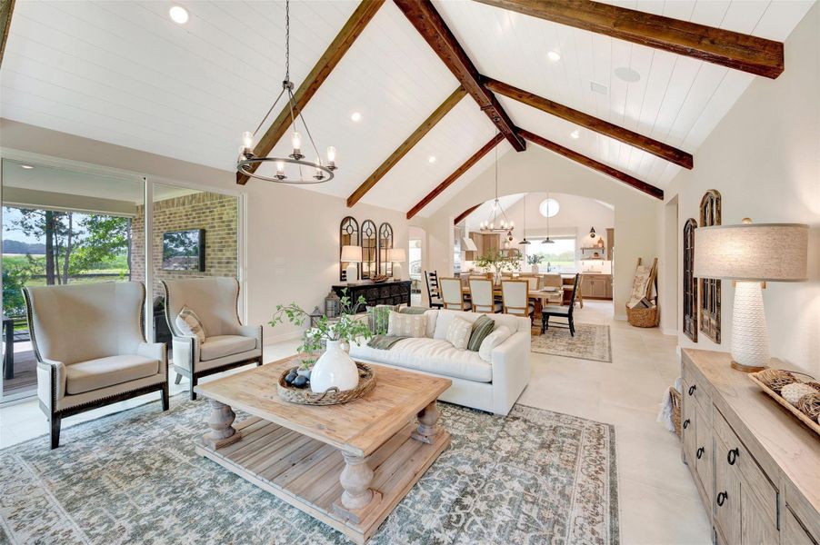 Open great room with high ceilings (*Photo not of actual home and used for illustration purposes only.)