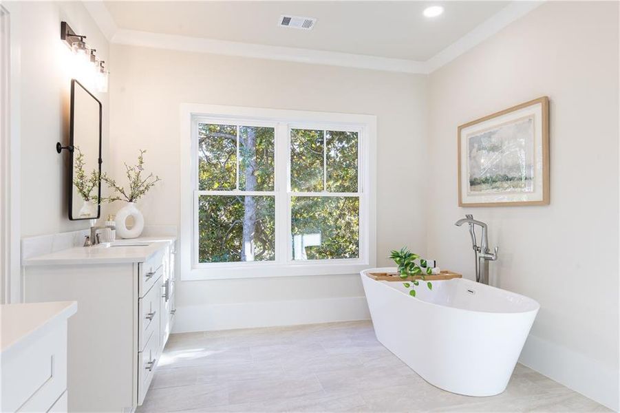 Furnished interior view inside a new home in , Atlanta (Image 10).