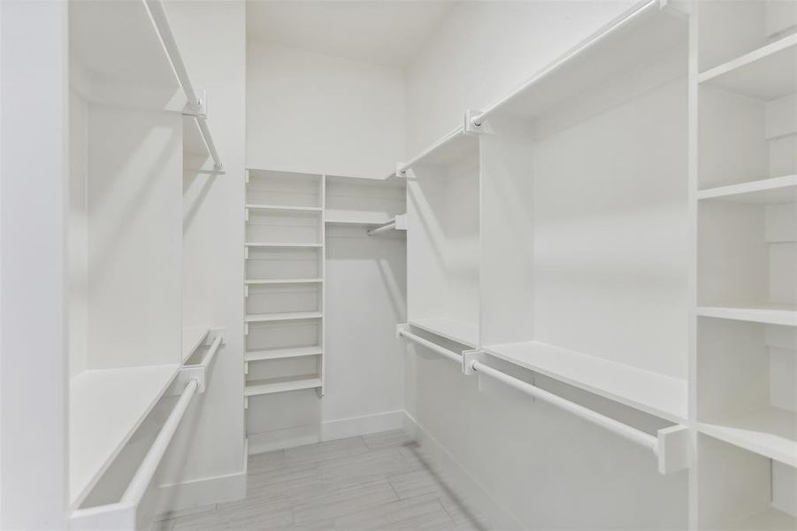 View of walk in closet