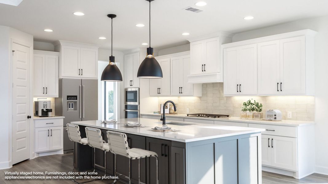 Furnished interior view inside a new home in Wolf Ranch, Georgetown (Image 3).