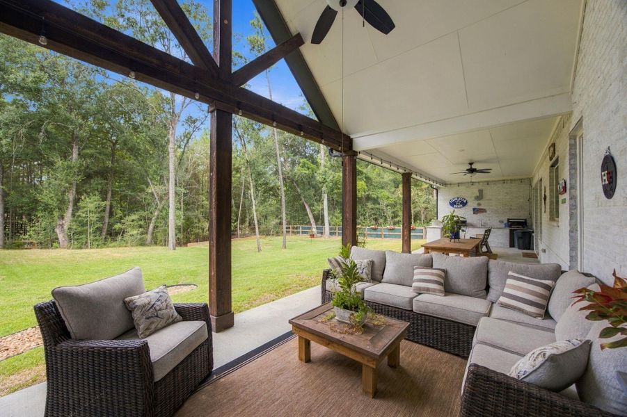 Exterior details and patio area of a home in , Tomball (Image 24).