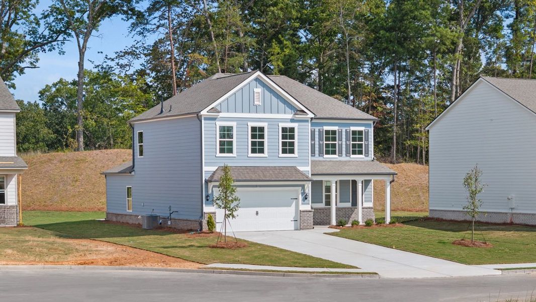 Representative exterior photo of a completed home built from the Belfort by D.R. Horton in Parkside at Carter Grove, Cartersville, GA (Image 2).