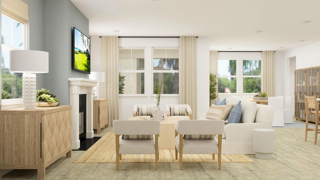 Furnished interior view inside a new home in Horizons at Carnes Crossroads | 55+: Legends Collection, Summerville (Image 11).