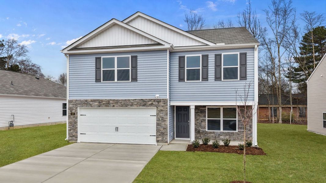 Front exterior of a new home in Hunter Hill, Rocky Mount, NC, highlighting curb appeal (Image 23).