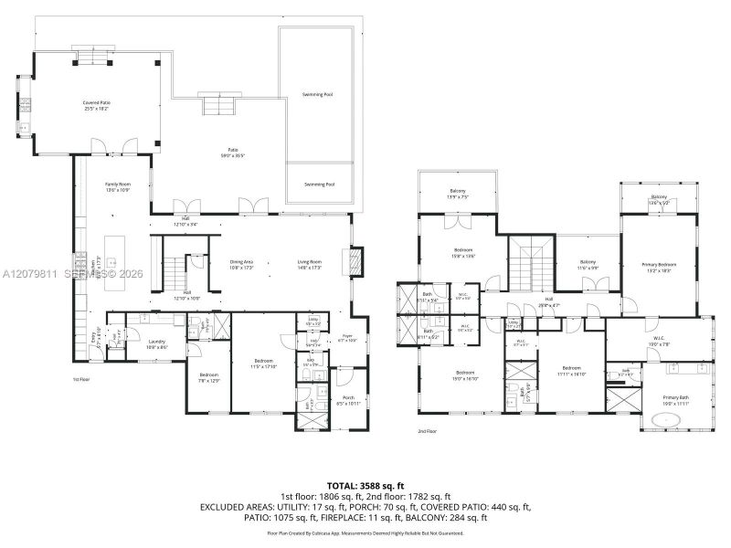 2D floor plan layout of this home in , Key Biscayne, FL (Image 5). 2D floor plan layout of this home in , Key Biscayne, FL (Image 5).
