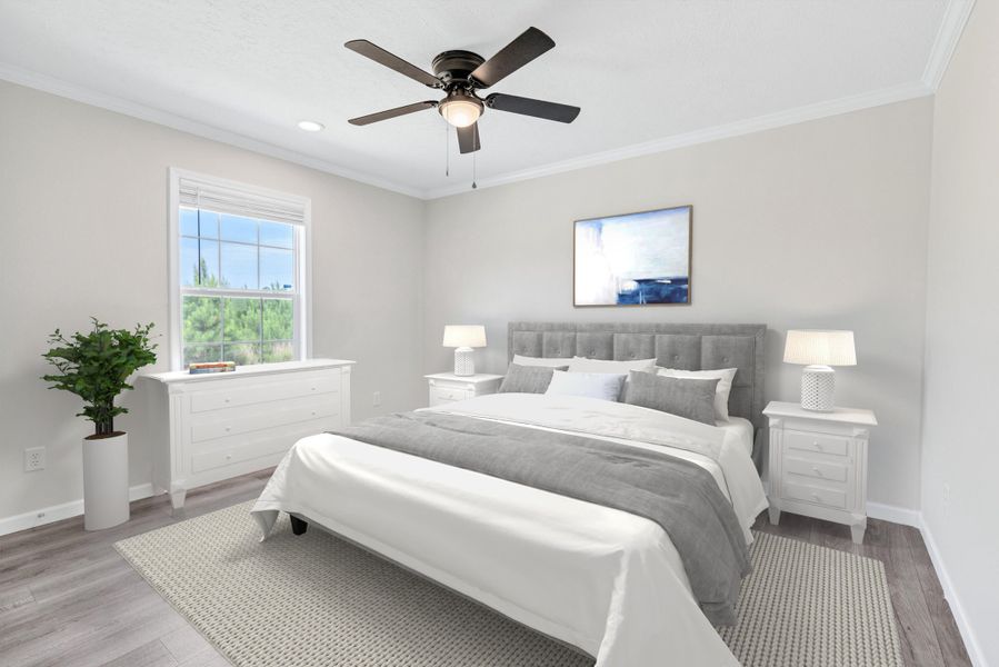 Furnished interior view inside a new home in , Cross (Image 11).