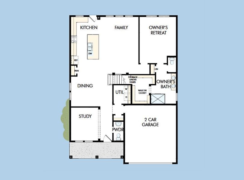 2D floor plan layout for the The Southworth by David Weekley Homes in Heritage Green – The Signature Collection, Columbia, TN (Image 3). 2D floor plan layout for the The Southworth by David Weekley Homes in Heritage Green – The Signature Collection, Columbia, TN (Image 3).