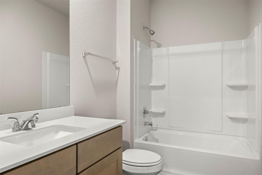 Furnished interior view inside a new home in Cloverleaf, Austin (Image 6). Furnished interior view inside a new home in Cloverleaf, Austin (Image 6).