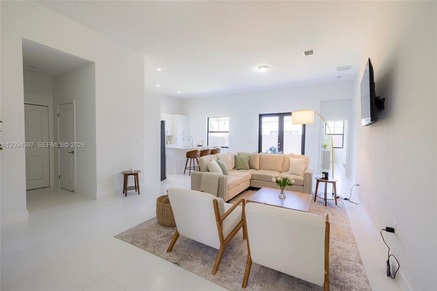 Furnished interior view inside a new home in , Miami (Image 15).