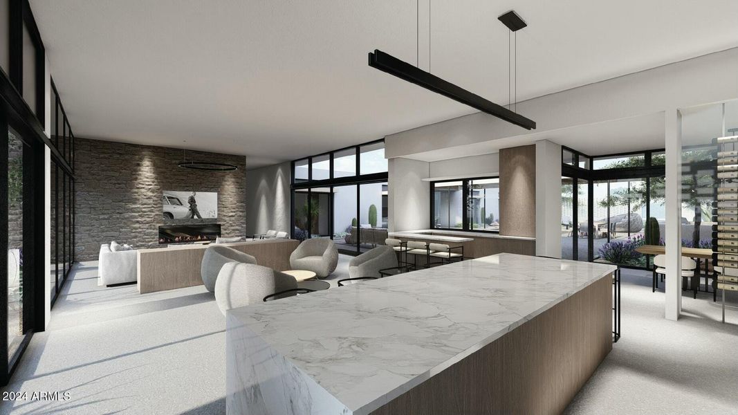 Kitchen/living rendering