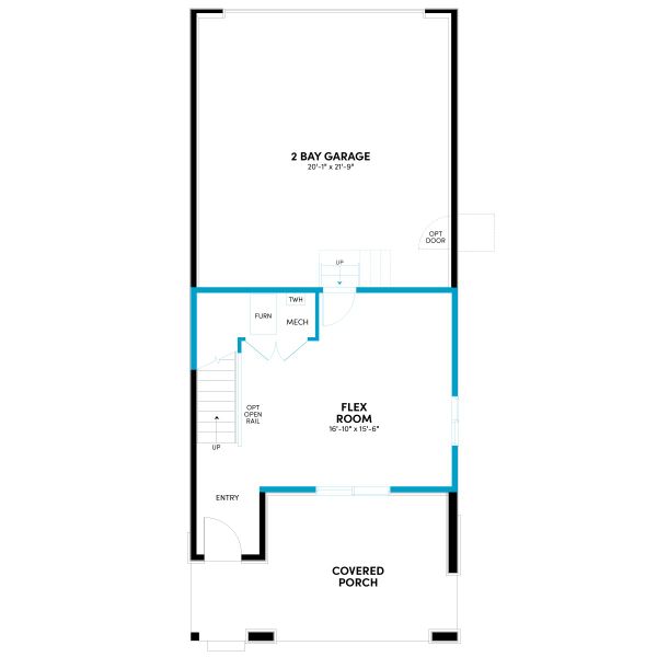 2D floor plan layout for the Apex Two by Brookfield Residential in Apex at Uplands, Westminster, CO (Image 7). 2D floor plan layout for the Apex Two by Brookfield Residential in Apex at Uplands, Westminster, CO (Image 7).