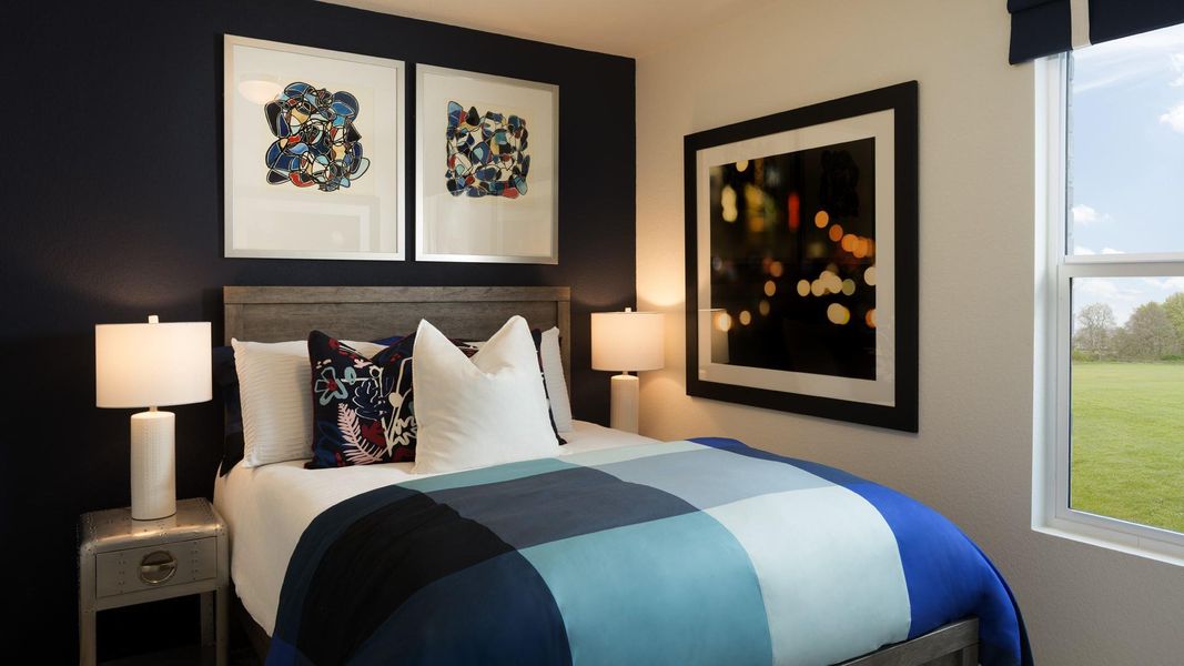 Furnished interior view inside a new home in Plum Creek North: Claremont Collection, Kyle (Image 14).