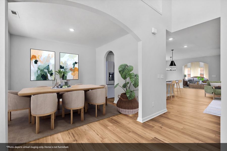 Furnished interior view inside a new home in Brooke Hill, Lewisville (Image 5). Furnished interior view inside a new home in Brooke Hill, Lewisville (Image 5).