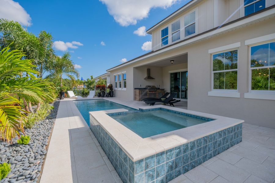 Representative exterior details of a home built from the Ibis by Jones Homes USA in Legends Preserve, Daytona Beach (Image 3).