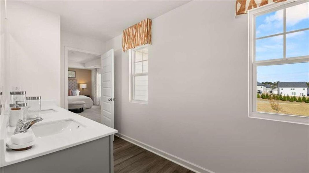 Furnished interior view inside a new home in Poplar Preserve, Newnan (Image 25).