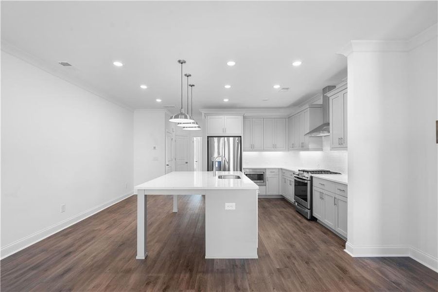 Furnished interior view inside a new home in Evanshire Townhomes, Duluth (Image 8).