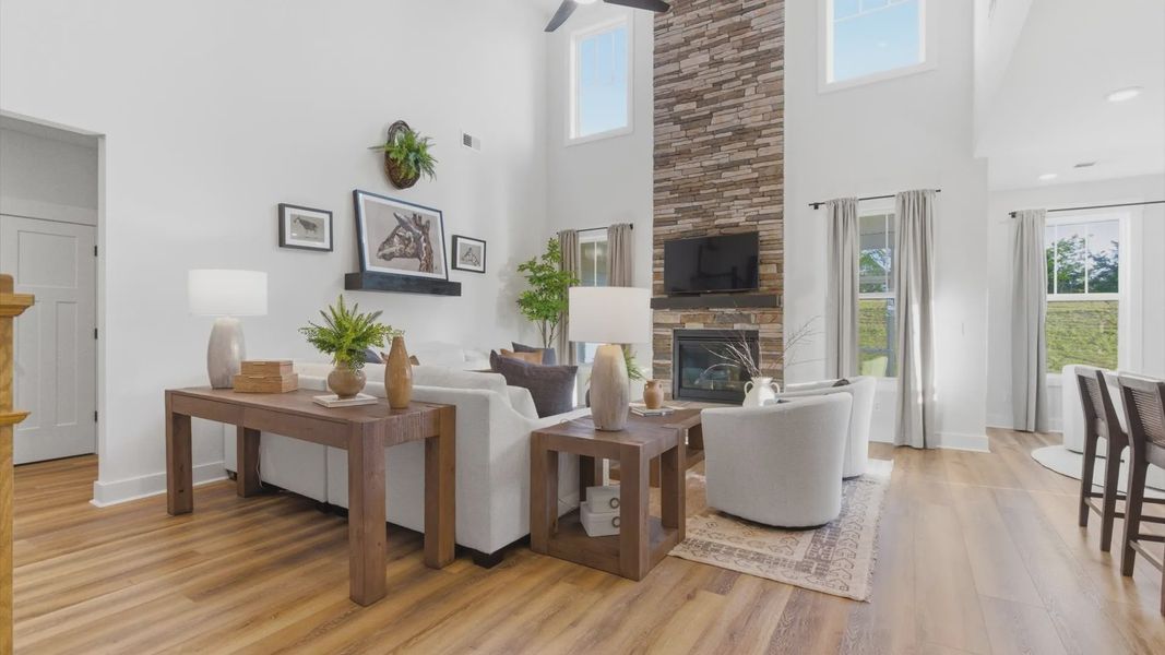 Furnished interior view inside a new home in Kayfield at Midway, Anderson (Image 21).