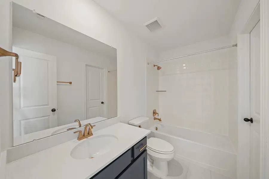 Secondary bathroom. Sample product photo. Actual exterior and interior selections may vary by homesite. Photo may be virtually staged. Secondary bathroom. Sample product photo. Actual exterior and interior selections may vary by homesite. Photo may be virtually staged.