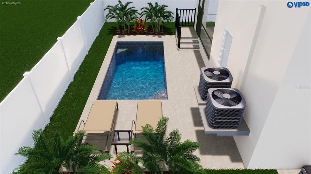 Exterior details and patio area of a home in , Tampa (Image 25).