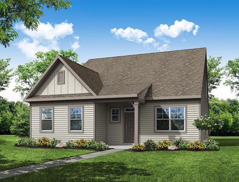 Representative exterior photo of a completed home built from the Aria by Eastwood Homes in Marble Tree, Ball Ground, GA (Image 2).