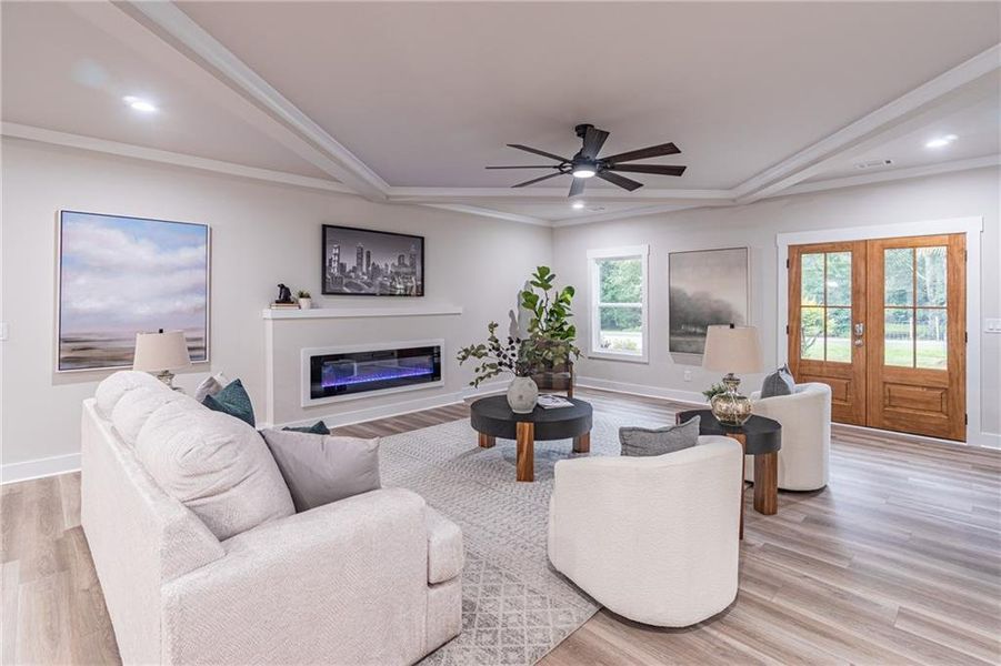 Furnished interior view inside a new home in , Braselton (Image 27).