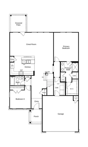 2D floor plan layout of this home in Mustang Valley, Manor, TX (Image 3).