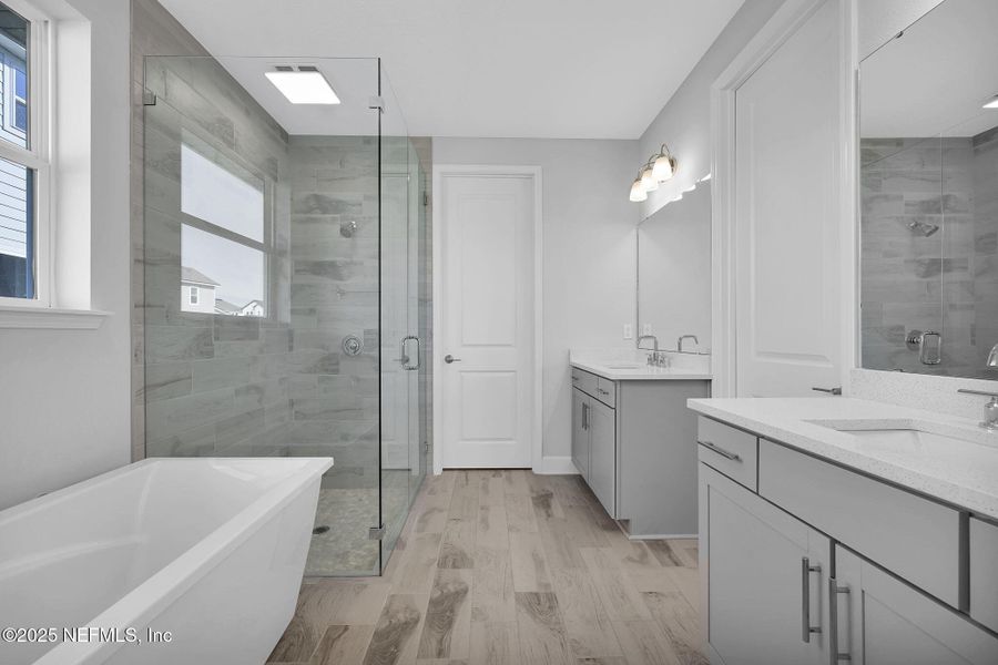 Furnished interior view inside a new home in Crosswinds at Nocatee, Ponte Vedra Beach (Image 15). Furnished interior view inside a new home in Crosswinds at Nocatee, Ponte Vedra Beach (Image 15).