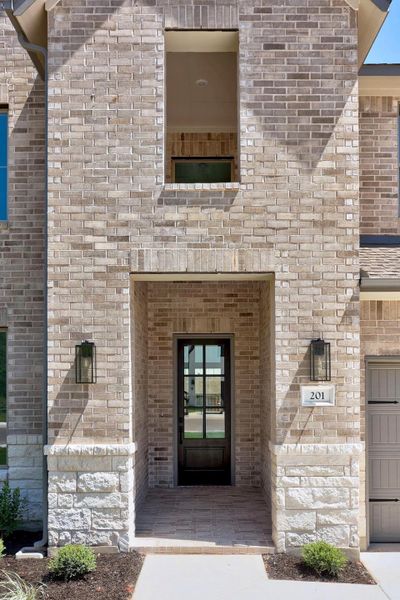 Exterior details and patio area of a home in Parmer Ranch, Georgetown (Image 22).