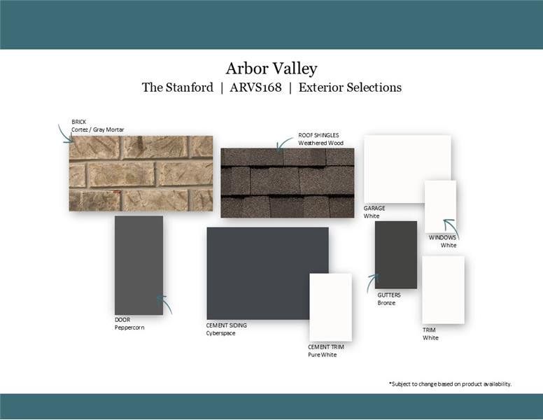 Sample of building materials used in homes in Arbor Valley, Spring Hill (Image 46).