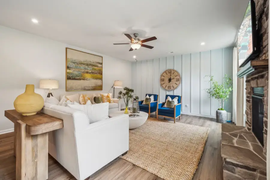 Furnished interior view inside a new home in Fallbrook Single Family Homes, Indian Trail (Image 14).