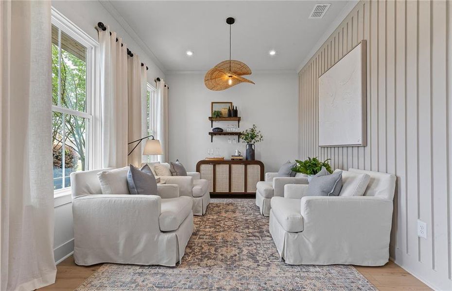 Furnished interior view inside a new home in Creekside at Skelton, Hoschton (Image 22).