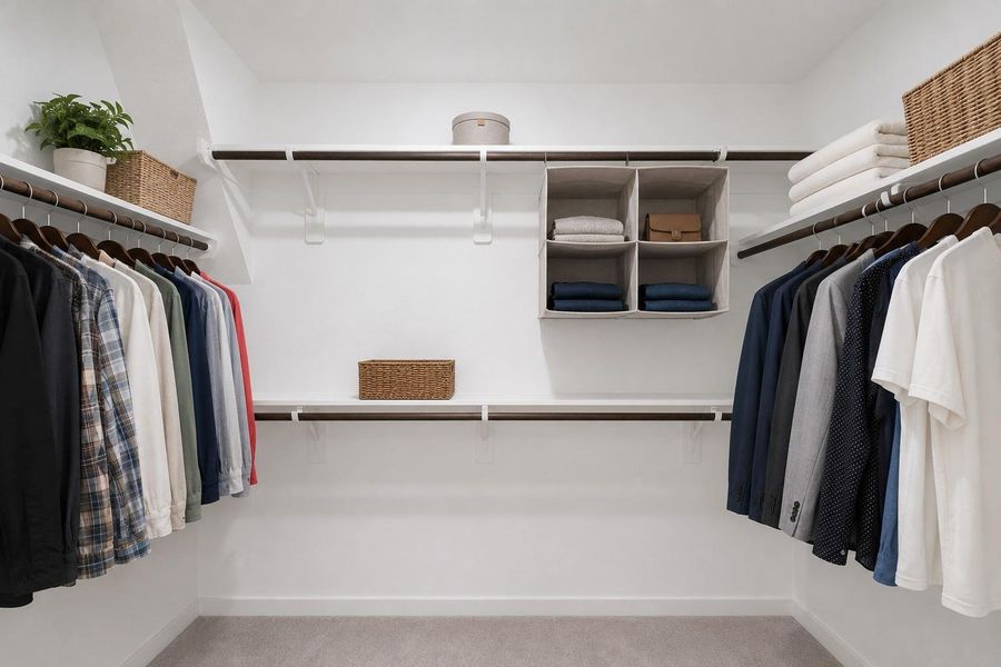 Virtually Staged - Primary closet