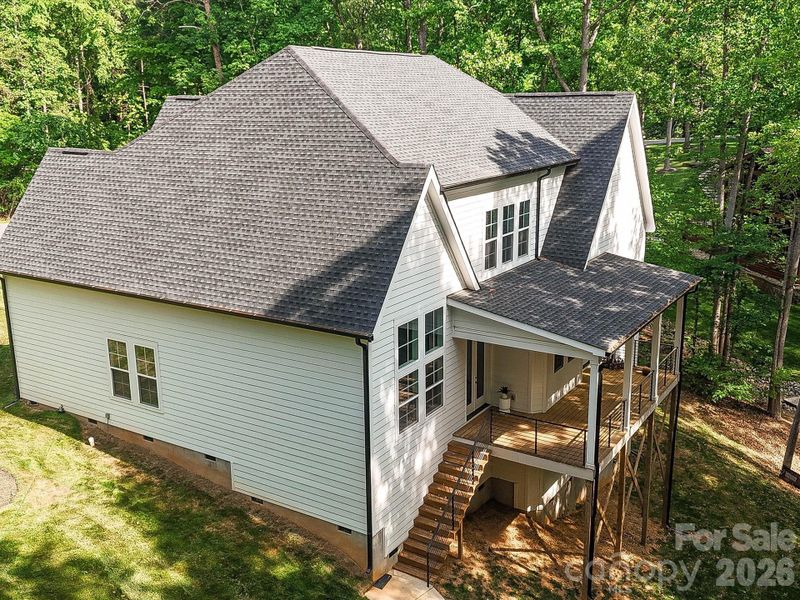 Huge, covered lakefront deck for ultimate peace & serenity with views of beautiful Lake Norman.